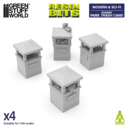Papeleras de Parque​ Cuadradas 1:48