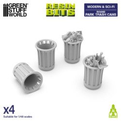 Papeleras de parque​ redondas 1:48