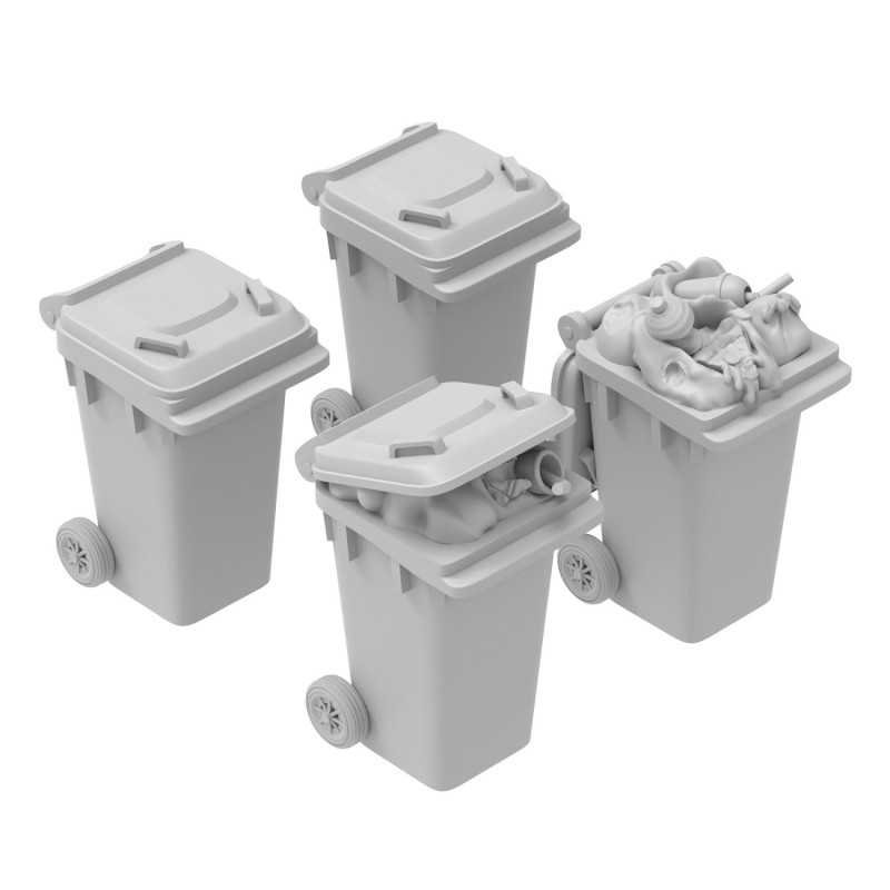 Cubo basura de plastico 1:48