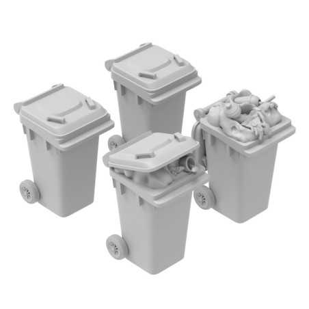 Cubo basura de plastico 1:48