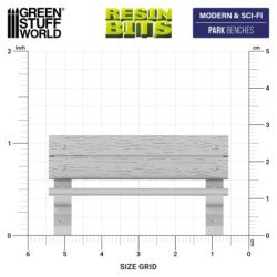 Bancos de madera 1:48