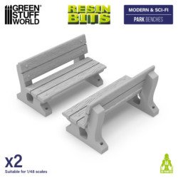 Bancos de madera 1:48