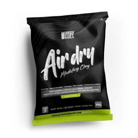 Air Dry Foam Clay 250gr. - Negro