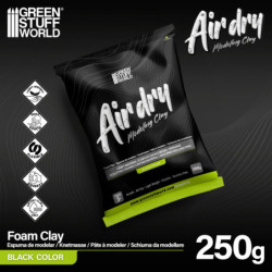 Air Dry Foam Clay 250gr. - Negro