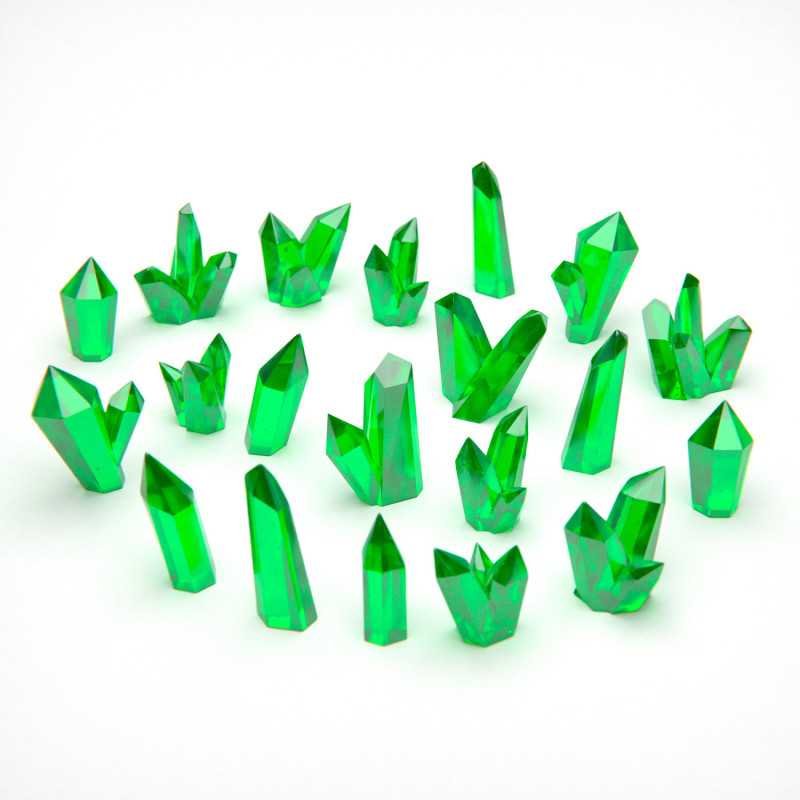 Cristales de Resina Verde - Grandes