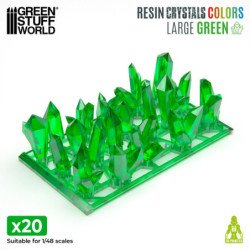 Cristales de Resina Verde - Grandes