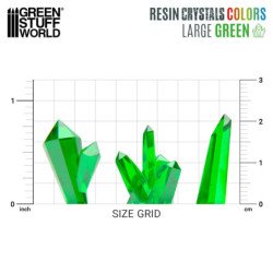 Cristales de Resina Verde - Grandes