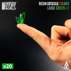 Cristales de Resina Verde - Grandes