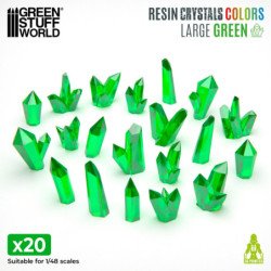 Cristales de Resina Verde - Grandes