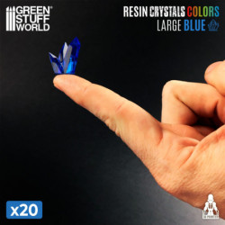 Cristales de Resina Azul - Grandes