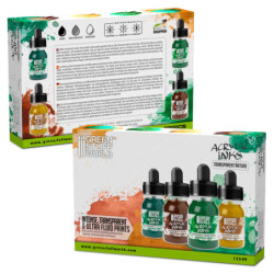 Set Tintas Acrilicas - Transparent Nature (x4)