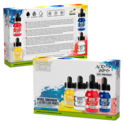 Set Tintas Acrilicas - Basicos Transparentes (x4)