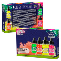 Set Tintas Acrilicas - Fluor (x4)