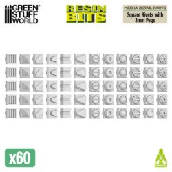 Kit Conversion Mecha - Remaches Cuadrados con enganches Gundam 3 mm