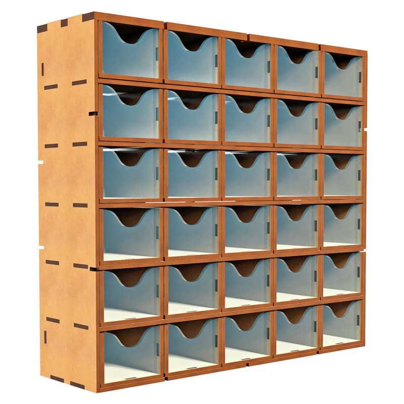 Cajonera vertical madera DM (30 cajones)
