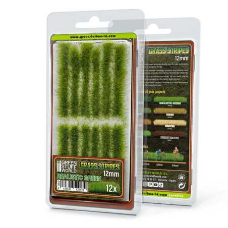 Tiras de Cesped 12 mm - Verde Realista