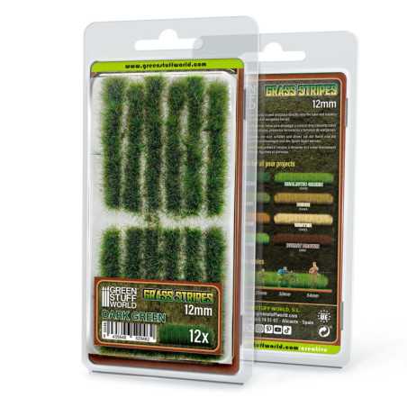 Tiras de Cesped 12 mm - Verde Oscuro