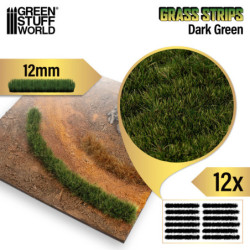 Tiras de Cesped 12 mm - Verde Oscuro
