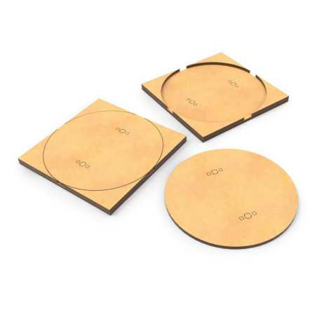 Adaptador peana DM - Redondo 100mm a Cuadrado