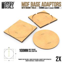 Adaptador peana DM - Redondo 100mm a Cuadrado