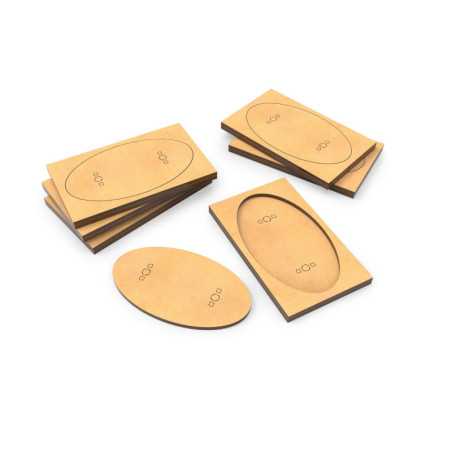 Adaptador peana DM - Ovalado 90x52mm a Rectangular 100x60mm