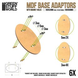 Adaptador peana DM - Ovalado 90x52mm a Rectangular 100x60mm