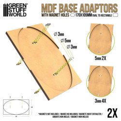 Adaptador peana DM - Ovalado 170x105mm a Rectangular