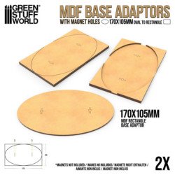Adaptador peana DM - Ovalado 170x105mm a Rectangular