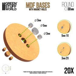 Peanas DM - Redondas 30 mm
