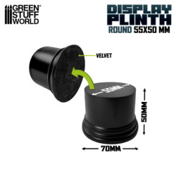 Peana madera redonda 5,5 cm - Negro