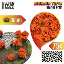 Matas con Flor - Tufts - 6mm - Flores Naranjas