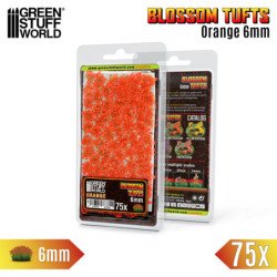 Matas con Flor - Tufts - 6mm - Flores Naranjas
