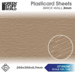 Plancha Plasticard - Pared de Ladrillo 3mm