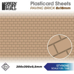 Plancha Plasticard - Adoquines 8x18mm
