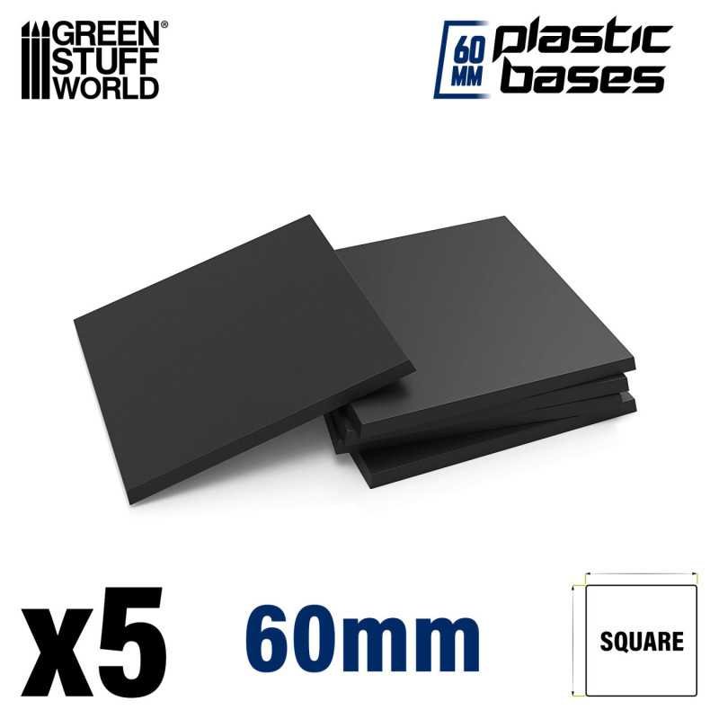 Peanas de plastico negras - cuadradas 60 mm