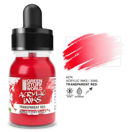 Tinta Acrilica Transparente - Rojo
