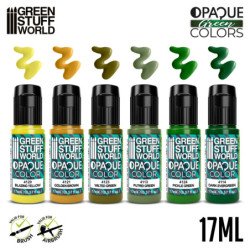 Set Pintura Opaca - Colores Verdes