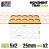 Bandejas de Movimiento DM 25mm 5x2 - Hostigador Filas