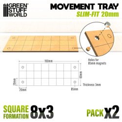 Bandejas de Movimiento DM - Slimfit Cuadradas 160x60mm