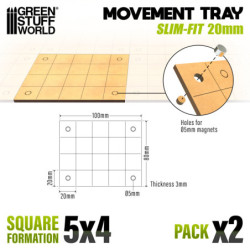 Bandejas de Movimiento DM - Slimfit Cuadradas 100x80mm