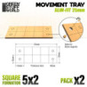 Bandejas de Movimiento DM - Slimfit Cuadradas 125x50mm