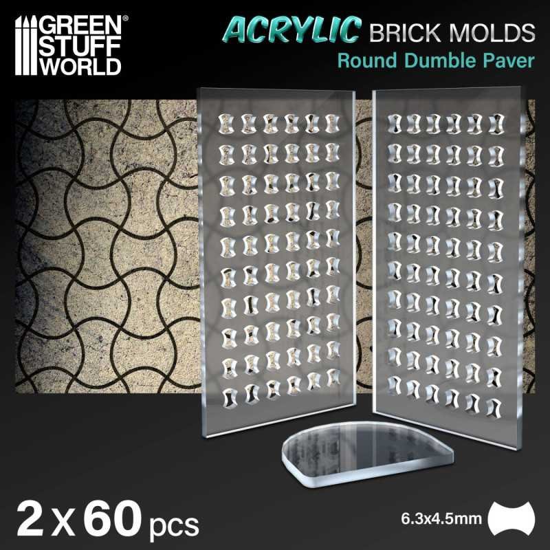 Moldes Acrilicos - Adoquin redondo