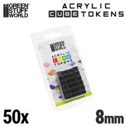 Tokens Cubos - Negro 8mm