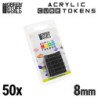 Tokens Cubos - Negro 8mm