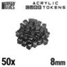 Tokens Cubos - Negro 8mm