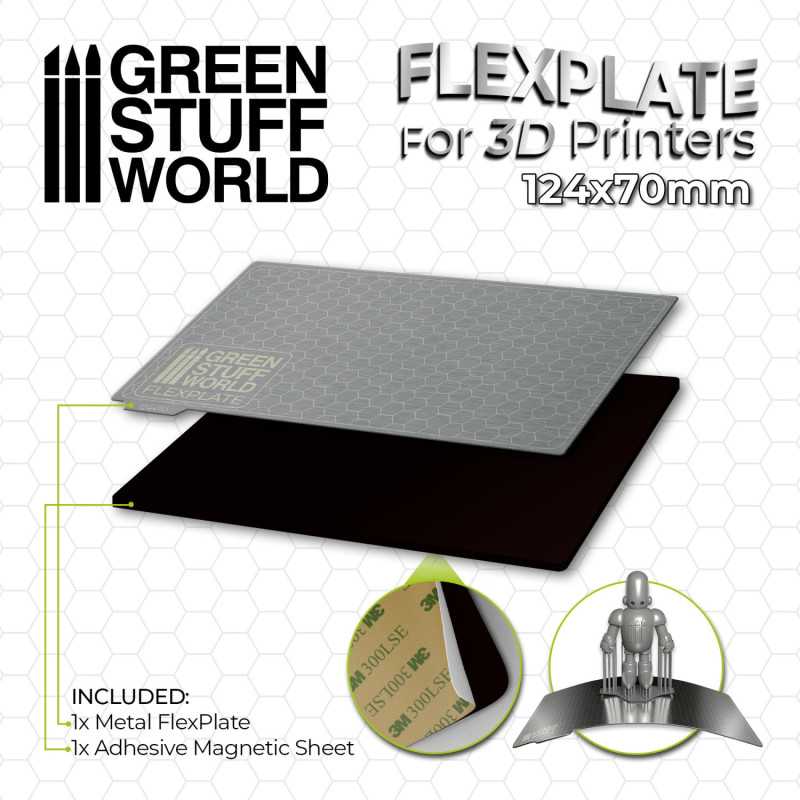 Placas flexibles para impresoras 3D - 124x70mm
