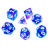 7x Dados Mix 16mm - Azul Claro - Morado