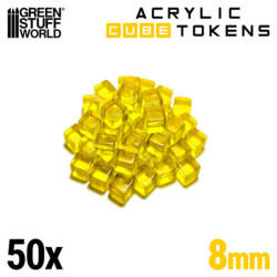 Tokens Cubos Amarillos 8mm
