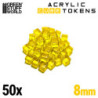 Tokens Cubos Amarillos 8mm