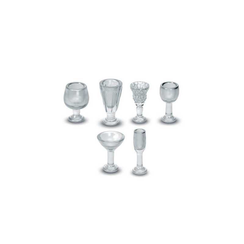 Vasos de cristal - Copas pequeñas 1:48-1:35